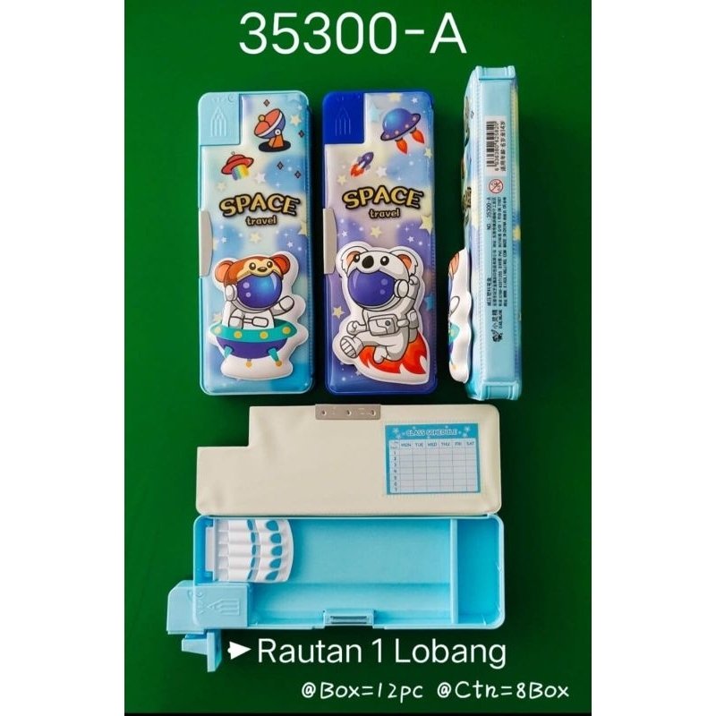

kotak pensil serutan/kotak pensil astronot/magnet/luar angakasa