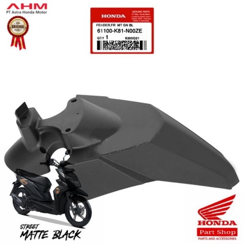 61100-K81-N00ZE Spakbor Depan Beat Eco Street 2016 2019 Hitam Dof