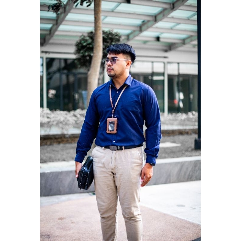 

Namatag Pro Series Bahureksa/ Lanyard Kulit Asli Lipat pakai Magnet