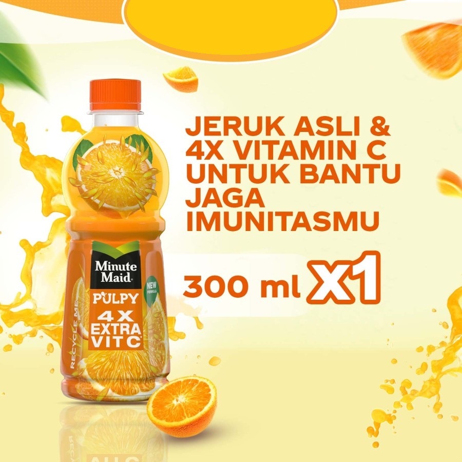 

Botol 300mL x 1pcs - Minute Maid Pulpy Orange