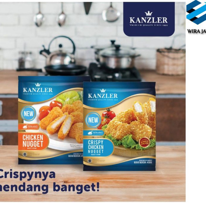 

TIPE DND168 KANZLER NUGGET AYAM CHICKEN NUGGET / CRISPY CHICKEN NUGGET 450 gr / CRISPY NUGGET STICK 450 gr