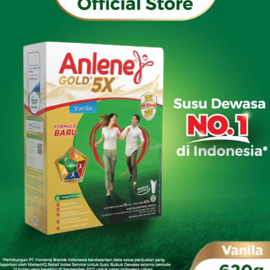 

YYKC4942 TEBUS MURAH Anlene Gold 5X Susu Bubuk Dewasa Vanila 620g - Nutrisi Tinggi Kalsium Untuk Tulang, Sendi, dan Otot