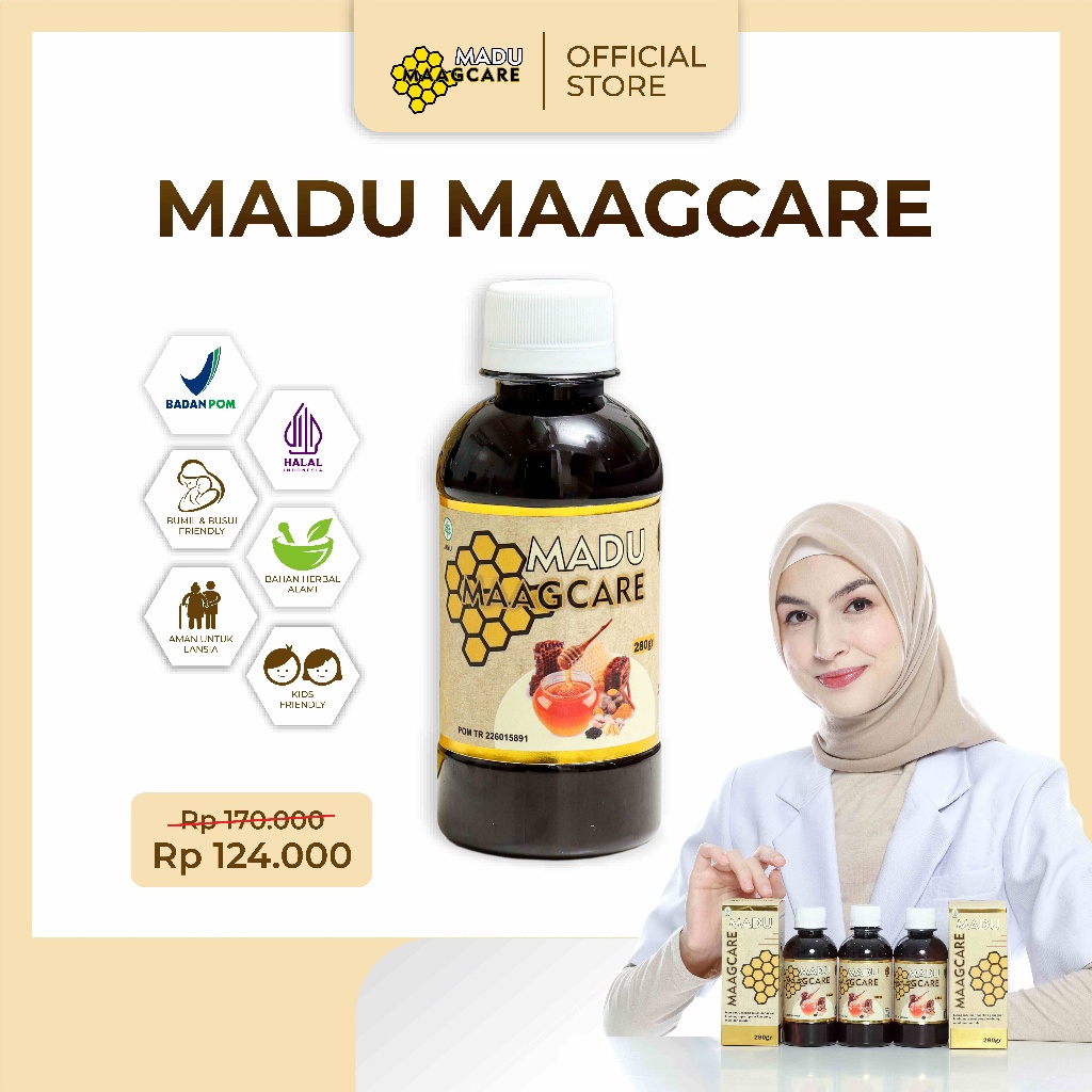 

TERLARIS Maagcare Madu Herbal Asam Lambung Obat Maag Kronis Gerd Kronis Asli BPOM gas !!