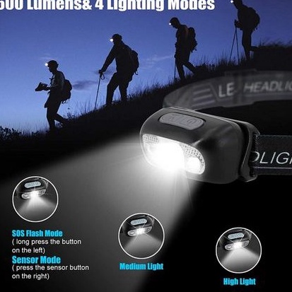 Promo Super Bright Powerful USB Headlamp Senter Kepala Led Rechargeable Multiple e Outdoor Headlight