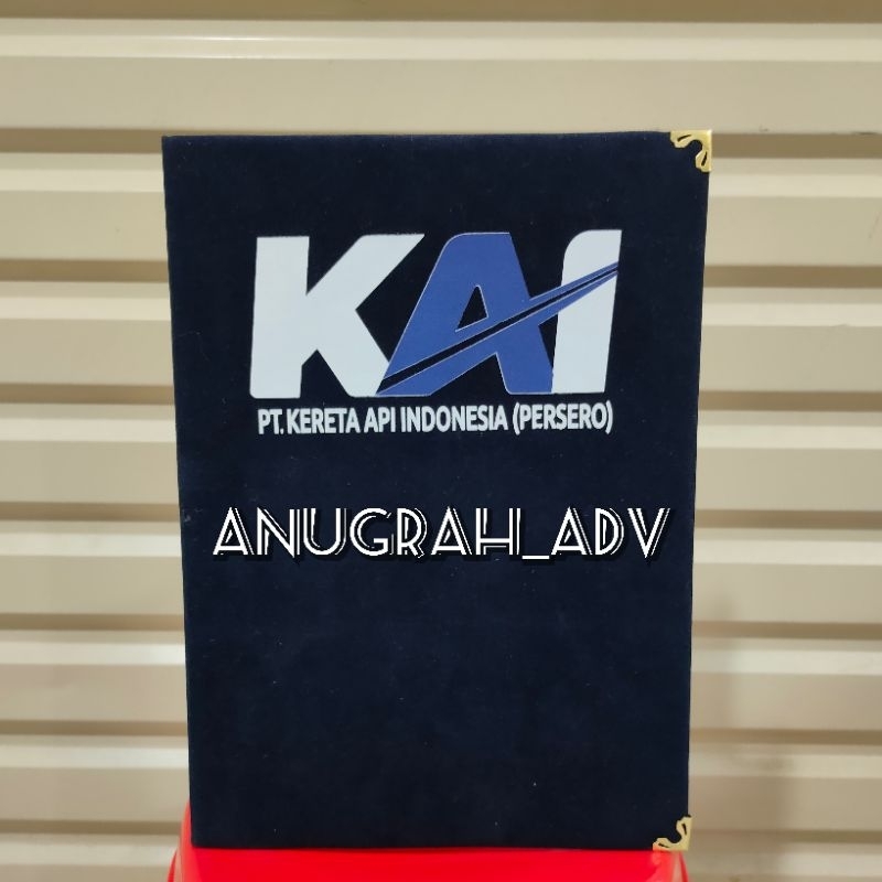 

map beludru map kantor map sekolah custom logo dan tulisan sablon - KAI