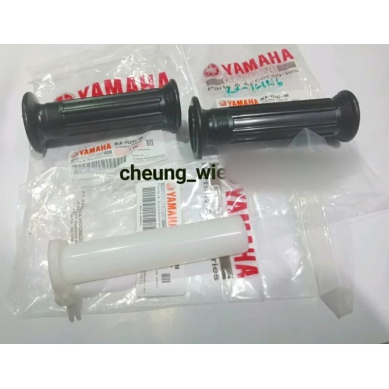 handgrip sarung stang komplit pipa gas yamaha RXZ / RXS / RX king Cobra 91 ori YGP