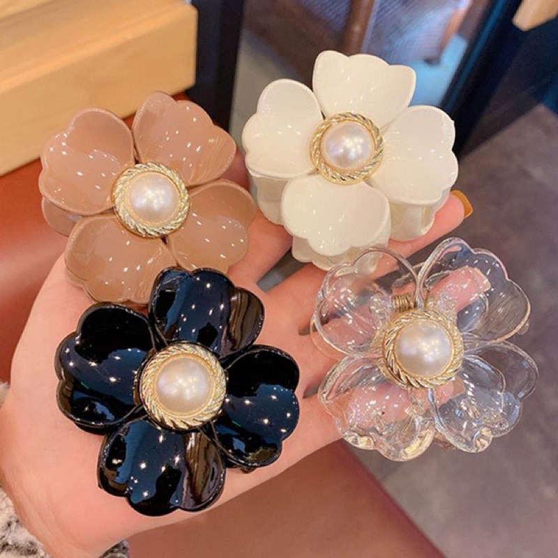 Jedai Jepit Rambut Korea Pear bentuk Bunga Clover Keberuntungan