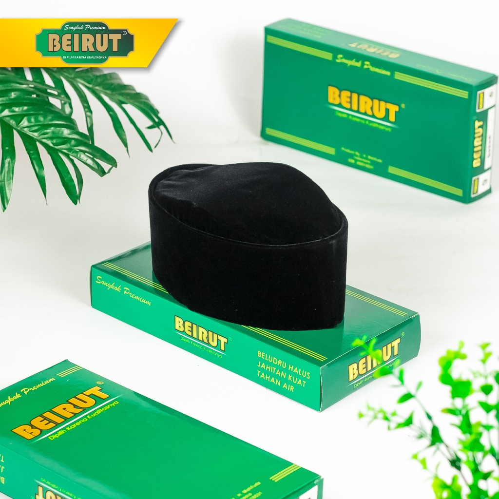 Songkok Hitam Susun, Peci Songkok Hitam, Songkok Hitam Polos, Peci Hitam Polos, Songkok Beirut Susun