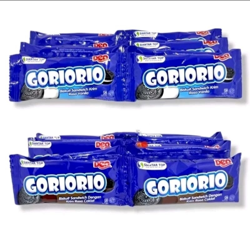 

Goriorio Gorio Biskuit Sandwich Rasa Coklat Dan Vanilaa 1 Pack Isi 20