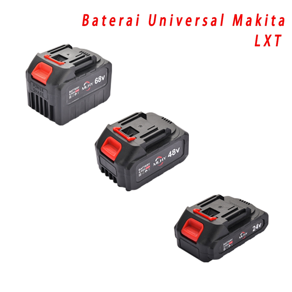 MLHY 24V/48V/68V Baterai Li-ion Kompatibel Dengan Alat Listrik for Antaramuka Makita LXT socket Digunakan untuk mesin pemotong rumput, bor listrik, kunci listrik, mesin cuci mobil,