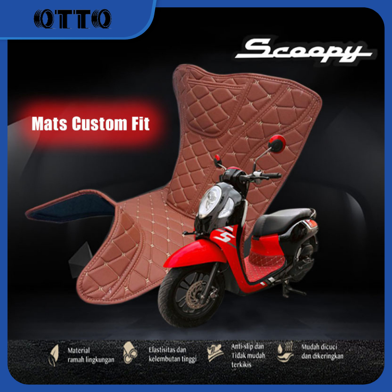 [OTTO] Karpet Motor Honda Scoopy 2013-2023 Kulit Tikar Lantai Motor
