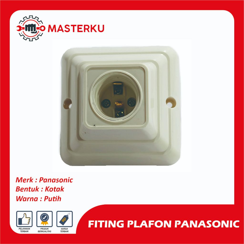 Fiting Plafon Panasonic (Kotak Putih) / Fitting Lampu Plafon