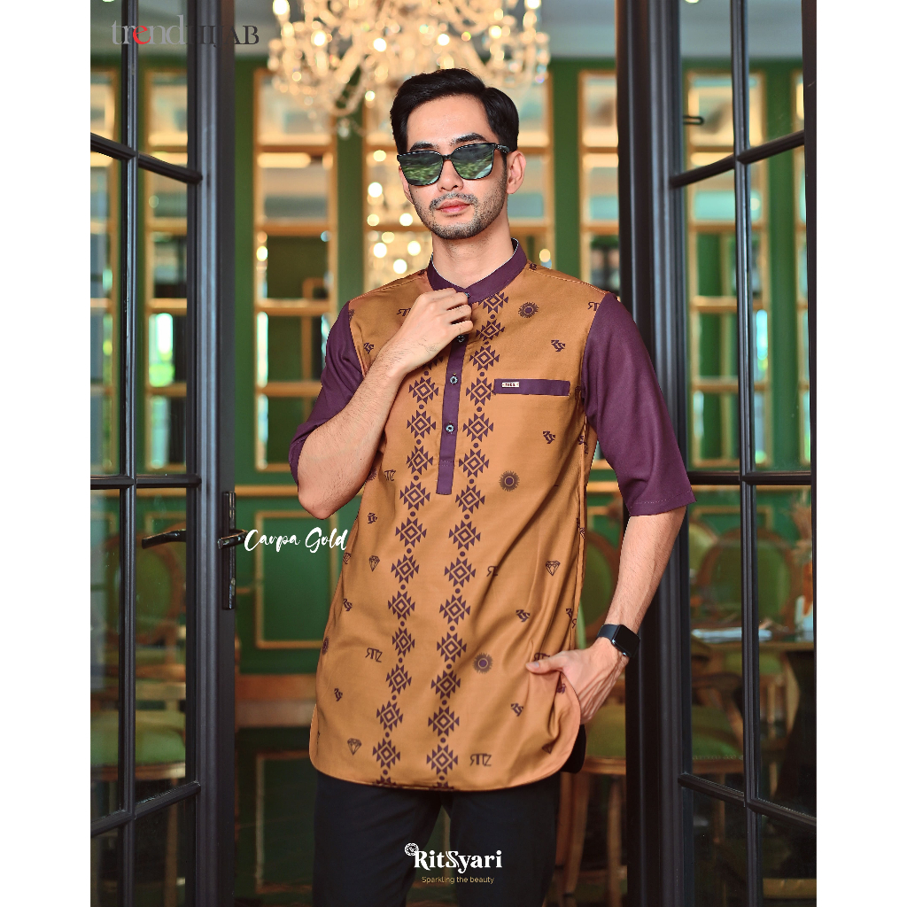 RITZ SYARI - HEM CARPA GOLD "TREND HIJAB FASHION 2023"