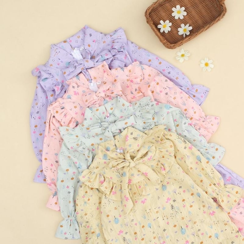 Gamis Anak Perempuan Crinkle Alika / Gamis Alika Bahan Crinkle / Baju Anak Perempuan Lucu / Gamis An