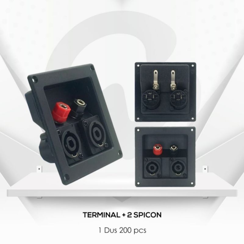 Terminal Speaker Binding Post + 2 Soket Spikon