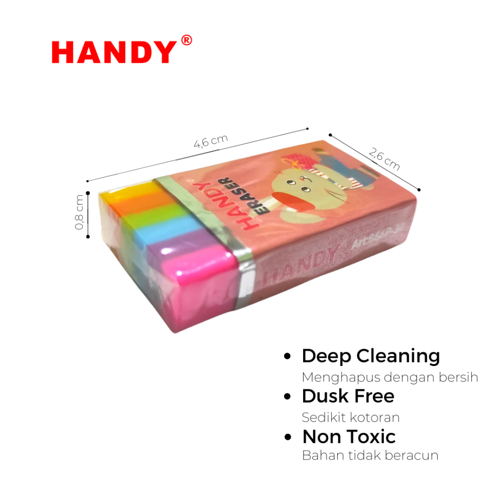 

(1 PCS/ 1 BIJI ) PENGHAPUS / ERASER / SETIP HANDY 866P - 30