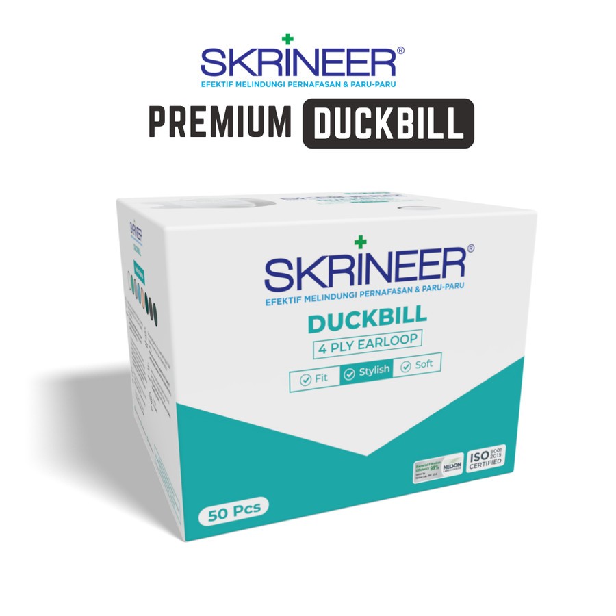 Skrineer Masker Duckbill 4ply Earloop