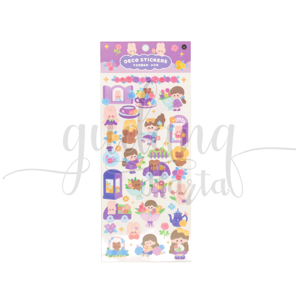 

Stiker Deco Pet Gemoy Girl Sticker Lembaran Motif Simple DIY GH 303506