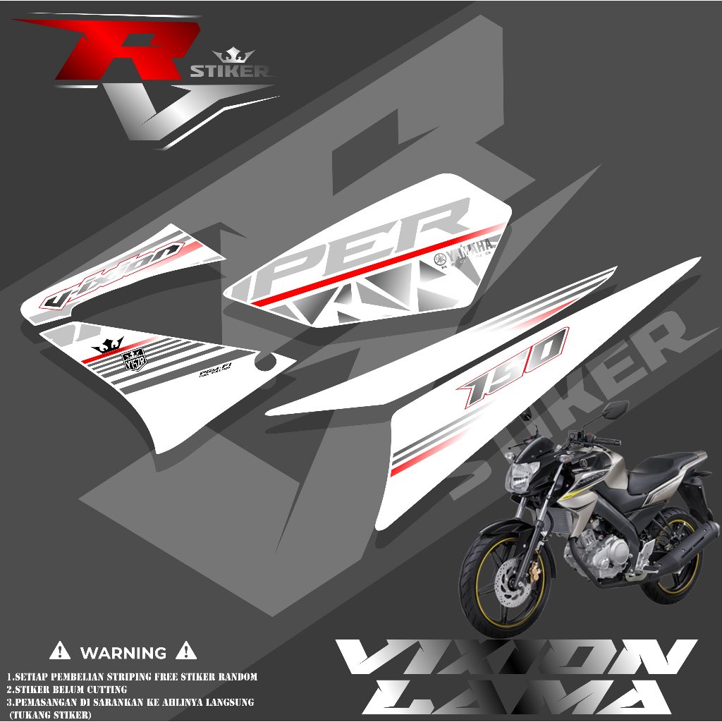 STRIPING VIXION OLD - STIKER VARIASI VIXION LAMA /VIXION 2008-2012
