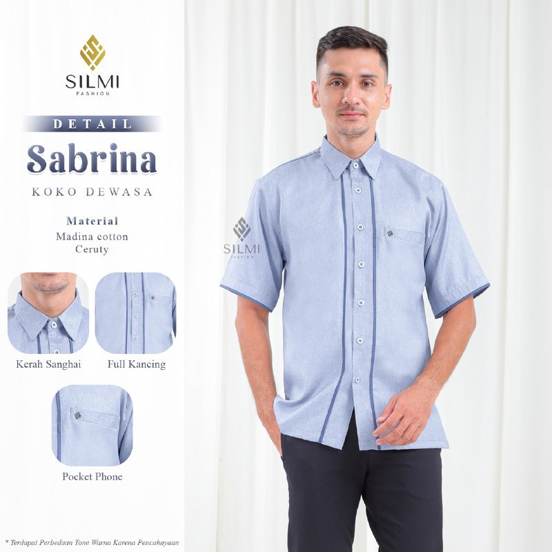 BAJU ATASAN KEMEJA KOKO LENGAN PENDEK PRIA DEWASA REMAJA TERBARU - SARIMBIT SILMI 2024 SABRINA FAMIL