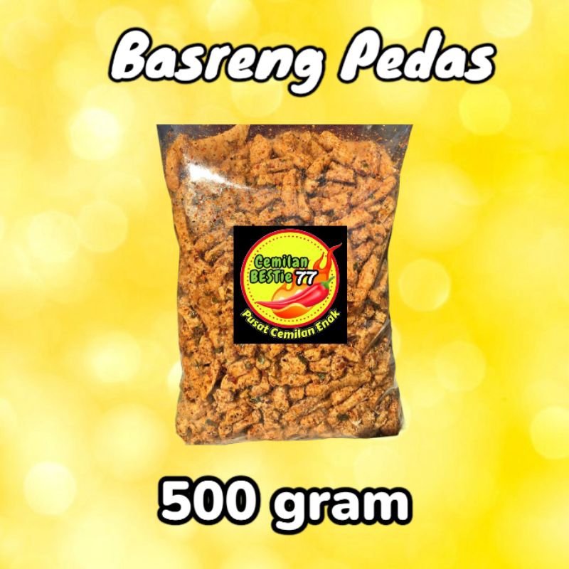 

Basreng Pedas Daun Jeruk 500 gram ikan tenggiri,Gurih dan renyah dijamin ketagihan