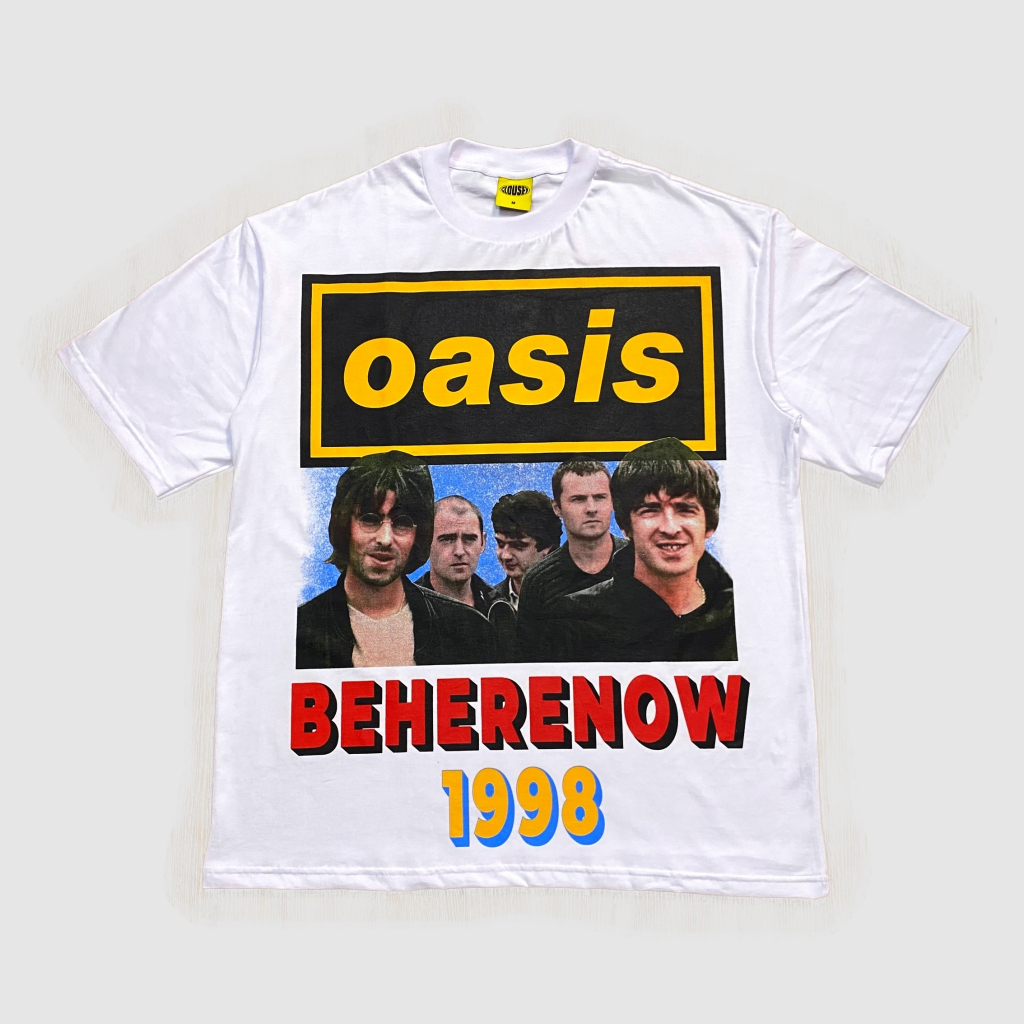 Kaos Oversize OASIS Tour Beherenow Tour 1998 cls Cotton Combed 20s