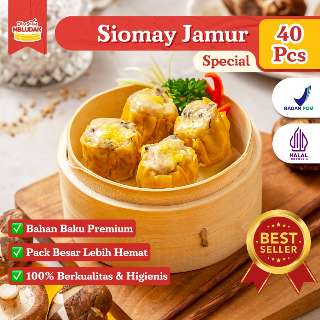 

Dimsum Mbludak Siomay Jamur Frozen Dimsum Halal 40 Pcs