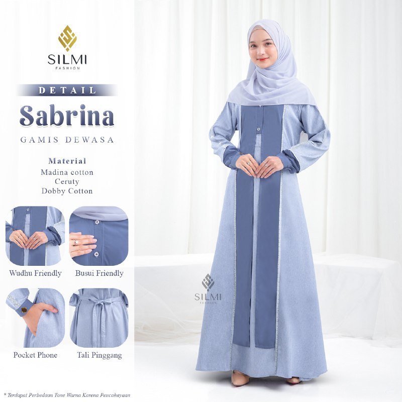 GAMIS DRESS BUSANA MUSLIM WANITA DEWASA REMAJA PEREMPUAN TERBARU - SARIMBIT SILMI 2024 SABRINA FAMIL