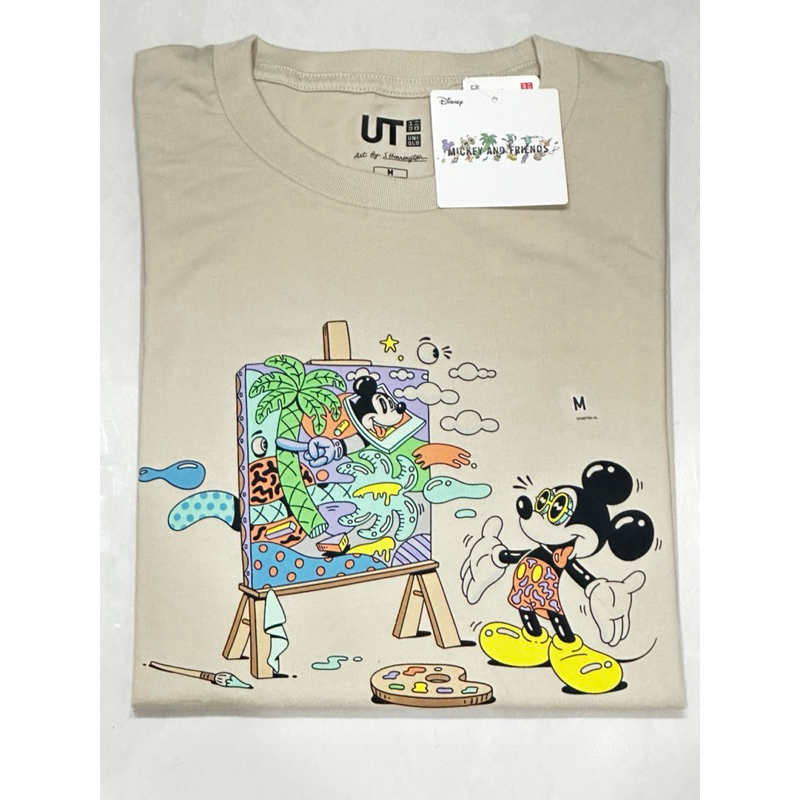 Kaos Uniqlo Mickey Disney UT x S.Harrington Size M (BNWT) Tag Lengkap Original 100%