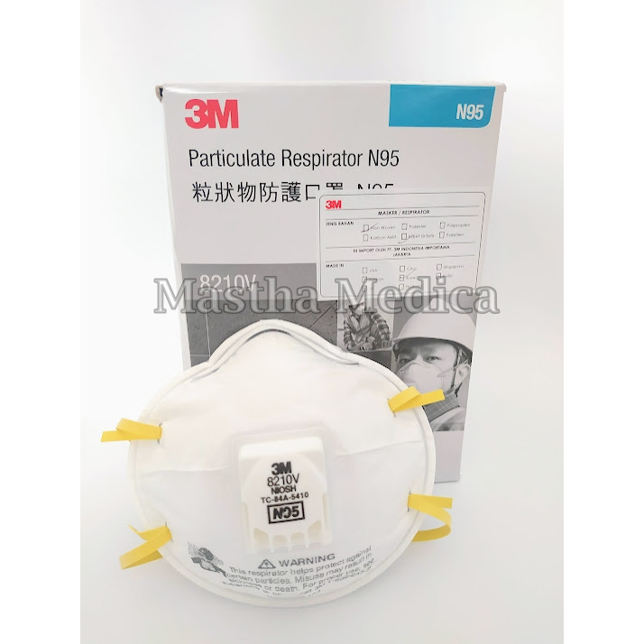 Masker N95 8210 Dust Mask 3M Particulate Respirator Box