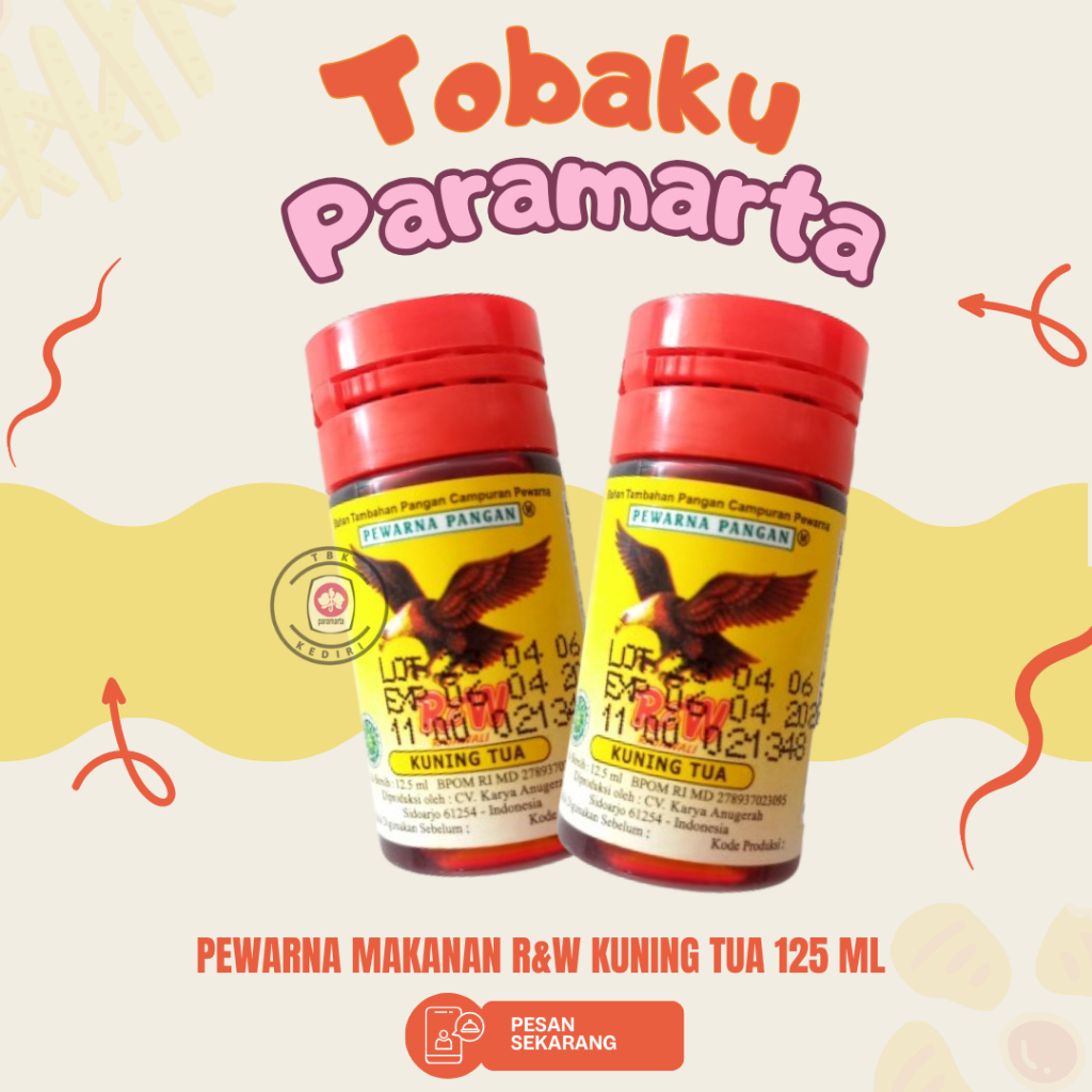 

PEWARNA MAKANAN R&W RAJAWALI KUNING TUA 12,5 ML / PEWARNA MAKANAN R&W RAJAWALI