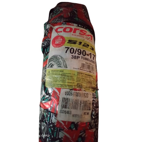 Ban luar tubles 80/90-17 70/90-17 80/90-14 merek CORSA