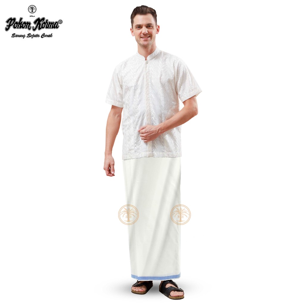 Sarung Pohon Korma Classic Putih