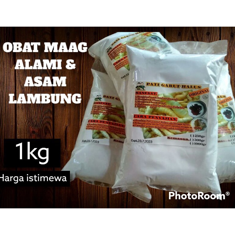 

[ΩT70@] tepung pati garut 1KG /tepung garut original/herbal asam lambung/serba guna Musim Promo