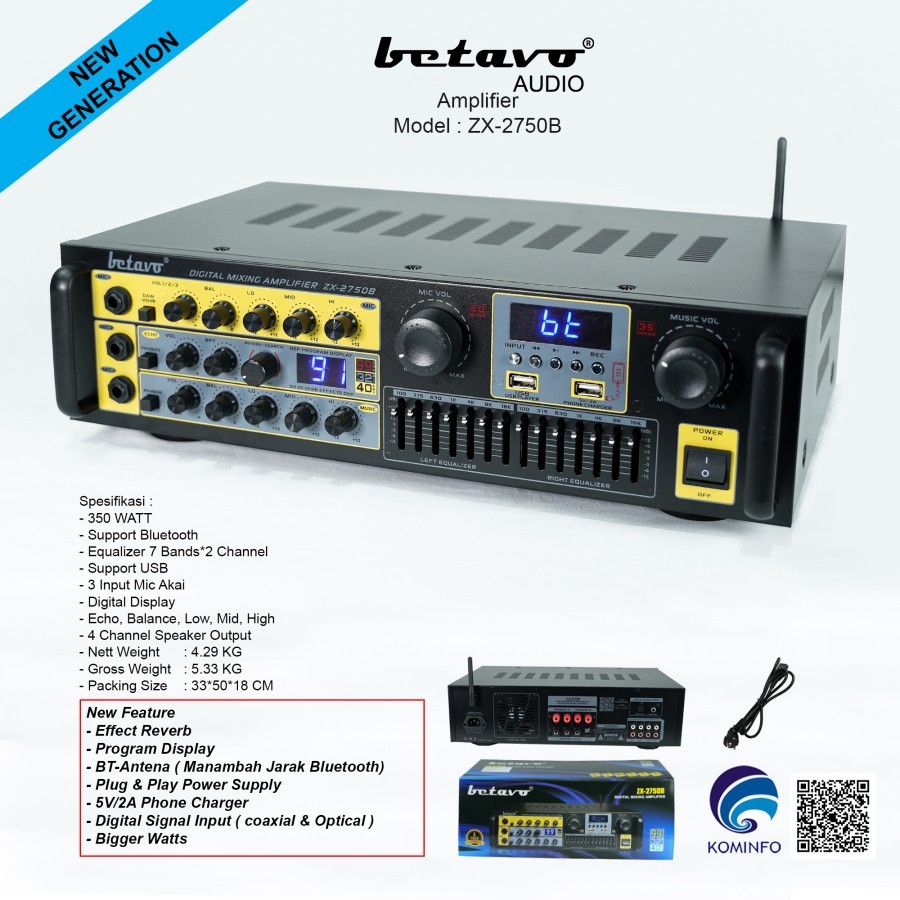 Amplifier Karaoke Betavo ZX 2750B