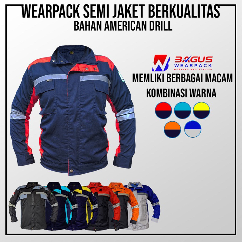 Wearpack Jaket Atasan Werpak Kerja Baju Kerja Pria Lengan Panjang - Model Jaket