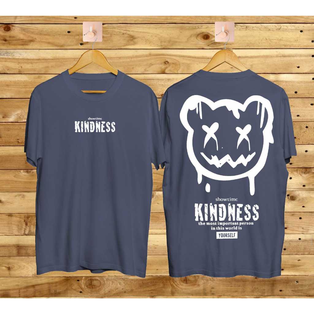 Baju Kaos Distro Tshirt Jepang Boneka Pria Wanita Keren Lengan Pendek Kindess Terbaru Motif Sablon B