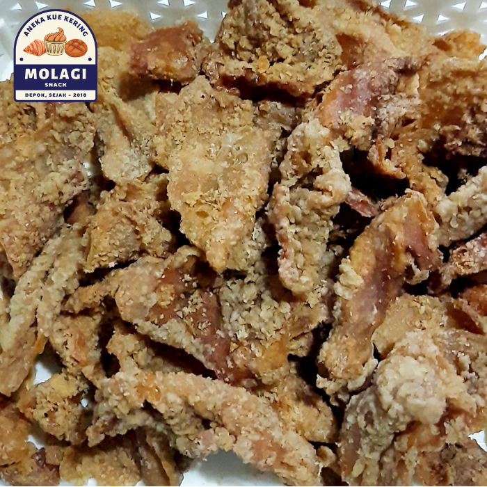 

Keripik Kulit Ayam Original Gurih / Kripik Kulit Ayam 250 Gram - Molagi Snack