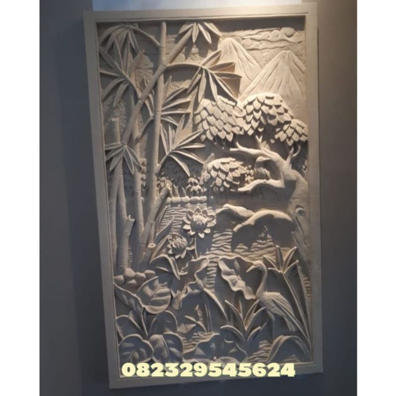 Relief Batu Alam | Motif Pemandangan Alam