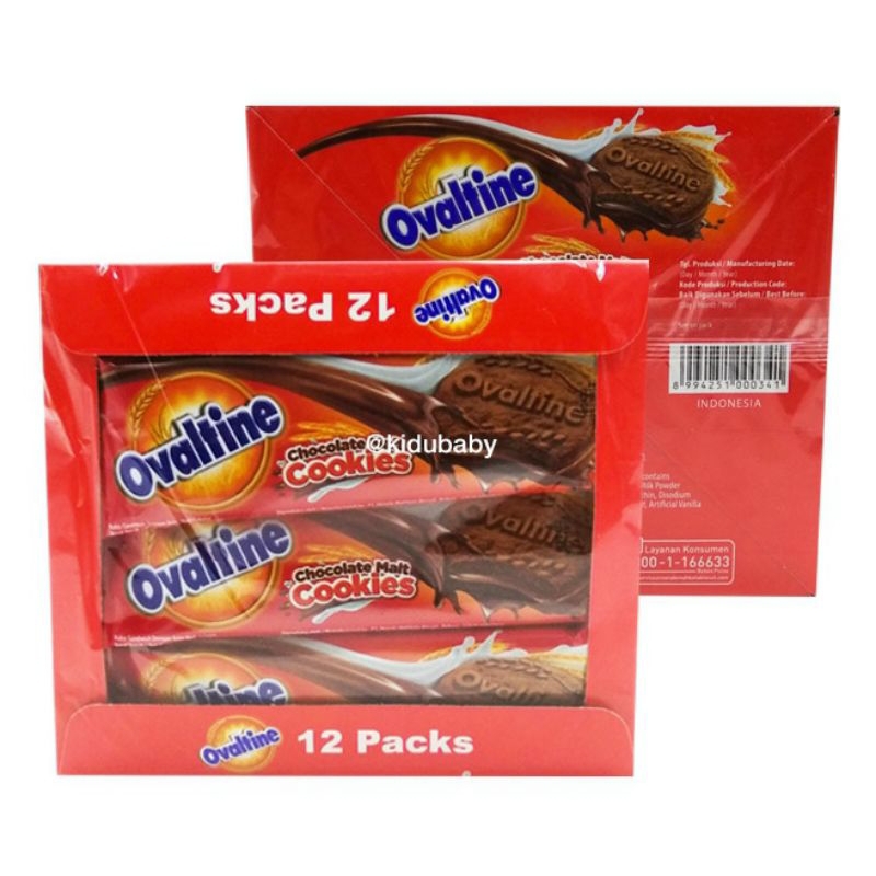 

Ovaltine Chocolate Malt Cookies Coklat 1 Box Isi 12 Pcs