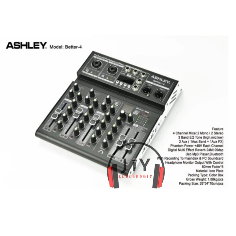 Audio Mixer Ashley 4 Channel Better 4 Better4 Better-4 Original