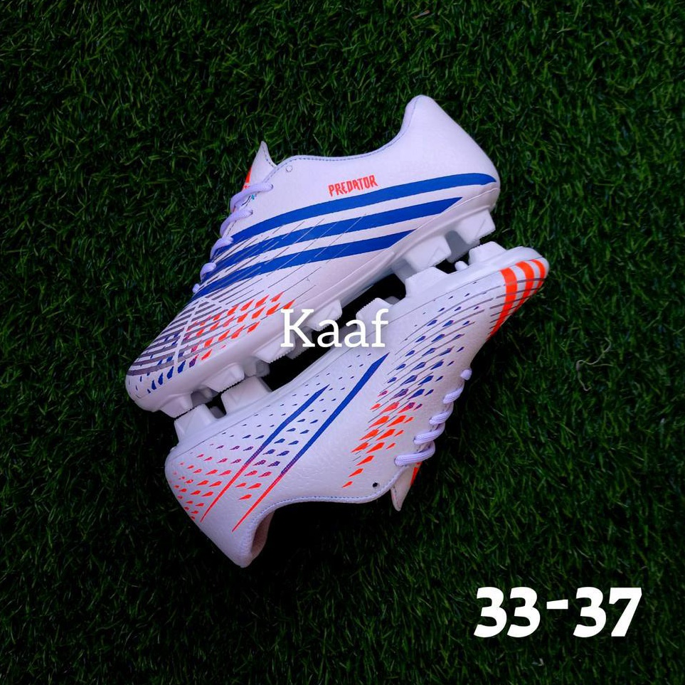 Kirim Langsung Sepatu Bola Anak Predator Edge FG Al Rihla White Solar Yellow Power Blue l COD Sepatu