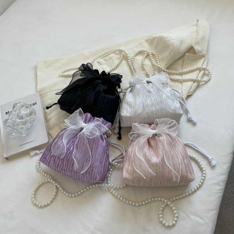 Original TAS SERUT PITA KOREA/ TAS SERUT MUTIARA PITA/ TAS SERUT SELEMPANG MUTIARA serbuuu 