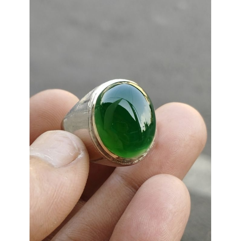 natural bio green calsedoni ijo botol garut