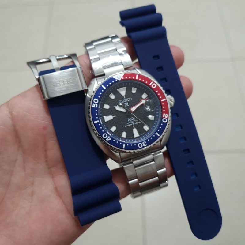 Jam tangan Automatic SEIKO Prospex Turtle Monster Diver Padi fullset box & Rubber strap