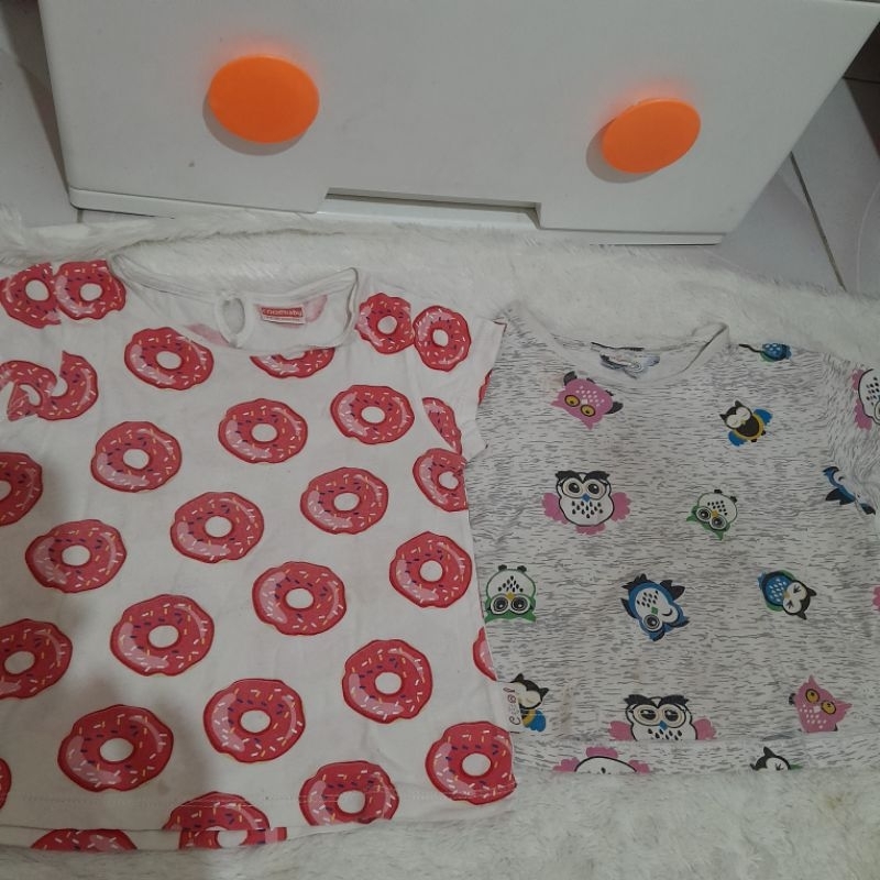 Preloved Bundling Kaos Anak Perempuan COOL BABY dan JSP BABY 24-36 TAHUN