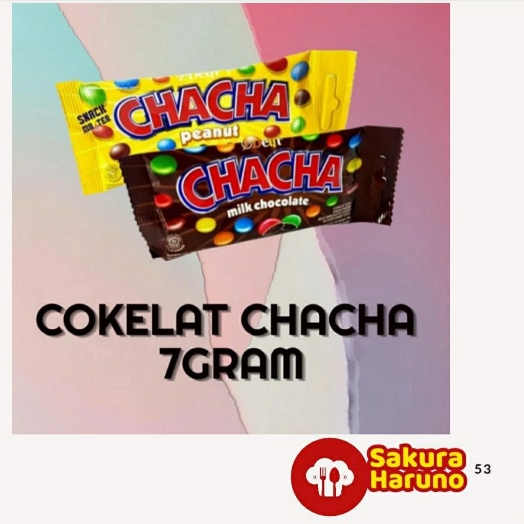 

Chacha Cokelat 7 Gram 1 Pack 30 Bungkus (Ecer / Satuan) - Kacang