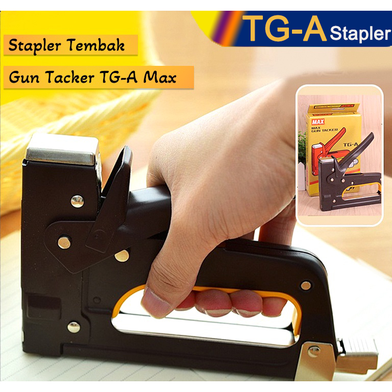 

Tembak max original Stapler TG-A Staples Shoot Gun taker Staple Guntacker alat Stapler penembak U-Type Pneumatic Strip Nail Gun staples hekter Tacker klip tembak jok motor gun tracker