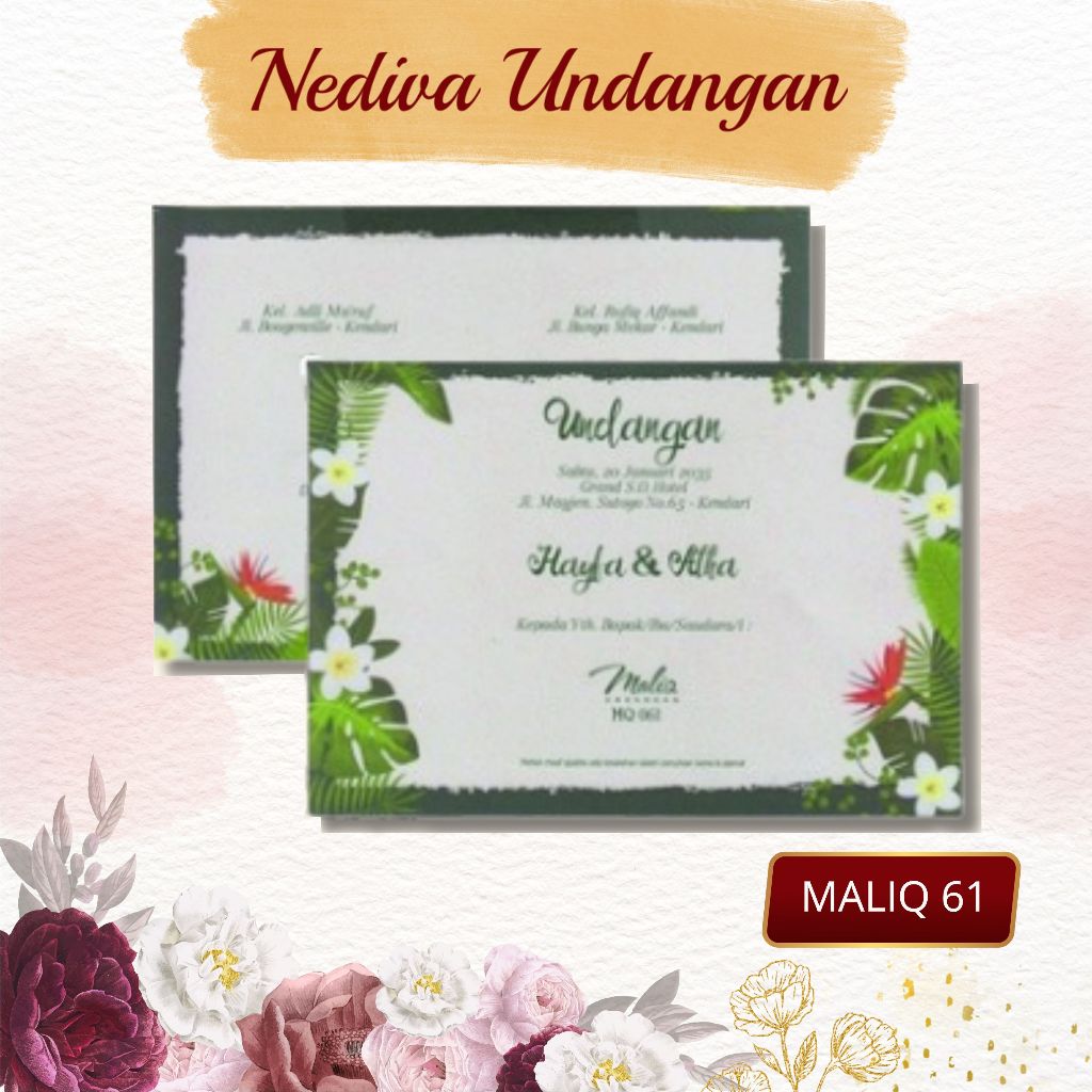 Blangko Undangan Maliq 61 Harga Murah