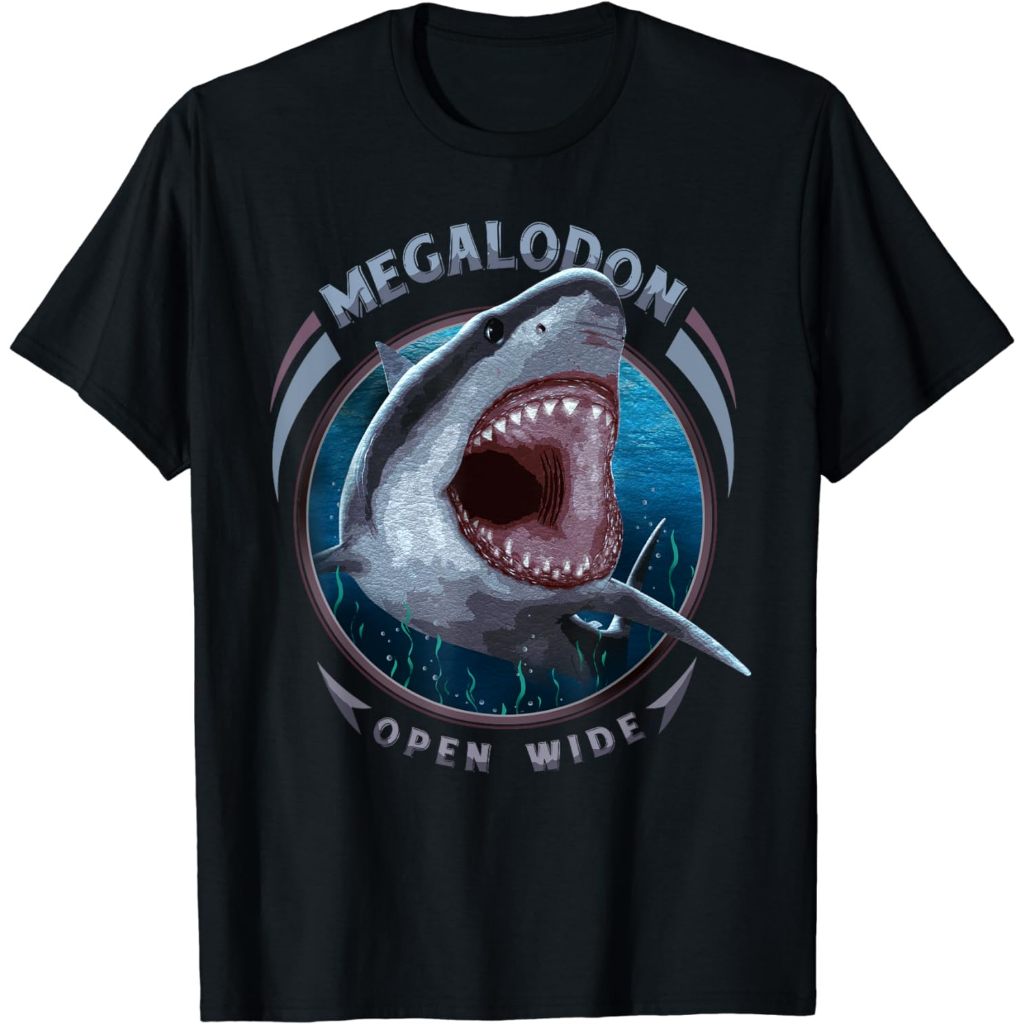 Baju Kaos Dewasa Megalodon Giant Shark T-Shirt Gift Pakaian Fashion Atasan Distro Remaja Laki Wanita